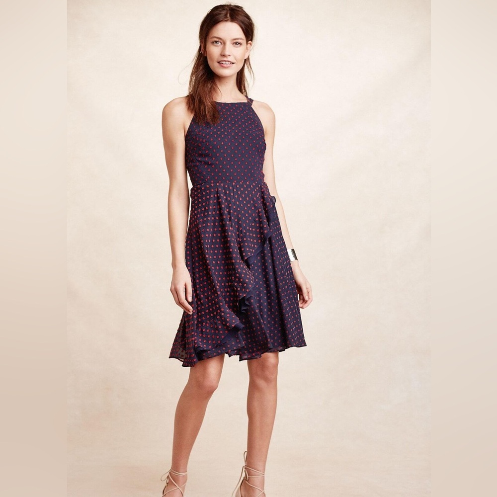 Eva Franco Maryanne Dress Navy/Red Dot